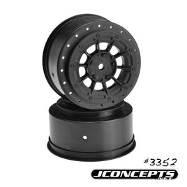 J Concepts - Hazard - Losi SCT-E Wheel - Black - 2pc. - Hobby Recreation Products