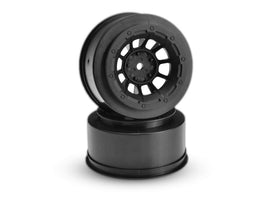 J Concepts - Hazard Slash Front Wheel - (Black) - 2pc - Hobby Recreation Products