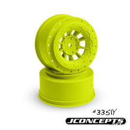 J Concepts - Hazard - Slash Rear, Slash 4X4 Front & Rear Wheel - (Yellow) - 2pc - Hobby Recreation Products