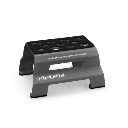 J Concepts - JConcepts Metal Car Stand, Fits 1/10th & 1/8th Vehicles Gray - Hobby Recreation Products
