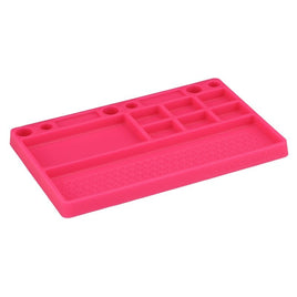 J Concepts - JConcepts Parts Tray, Rubber Material - Pink - Hobby Recreation Products