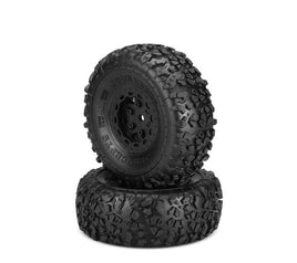 J Concepts - Landmines, Yellow Compound Tires, (2), Pre-mounted on #3393B Wheels, for Traxxas UDR - Hobby Recreation Products