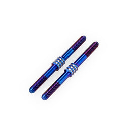 J Concepts - Optional Titanium Turnbuckle 4x56mm, Burnt Blue, Fits Tekno NB48.3 / EB48.3 Steering Assembly, 2pc - Hobby Recreation Products