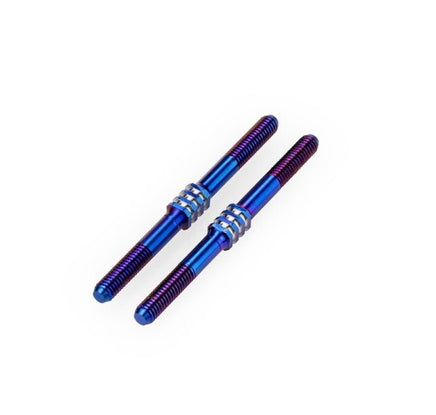 J Concepts - Optional Titanium Turnbuckle 4x56mm, Burnt Blue, Fits Tekno NB48.3 / EB48.3 Steering Assembly, 2pc - Hobby Recreation Products