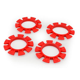 J Concepts - Satellite Tire Gluing Rubber Bands (4) Red - Hobby Recreation Products