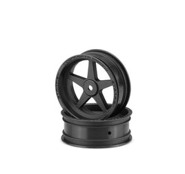 J Concepts - Starfish 2.2" 12mm Hex Front Black Wheel, for Slash, Bandit, DR10 or Street Eliminator Cars - Hobby Recreation Products