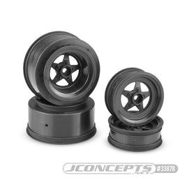 J Concepts - Startec Street Eliminator Wheels, for Traxxas Slash and Bandit, Black - Hobby Recreation Products
