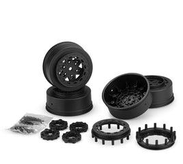 J Concepts - Tremor, Front & Rear Wheels, Black, Fits Traxxas UDR, 4pc - Hobby Recreation Products