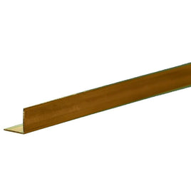 K & S Metals - Brass Angle: 0.014" Wall - 1/4" Leg Length - 12" Long - Hobby Recreation Products