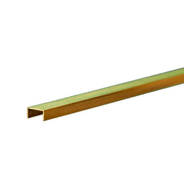 K & S Metals - Brass Channel: 0.014" Wall - 1/4" X 1/8" Leg Lengths - 12" Long - Hobby Recreation Products