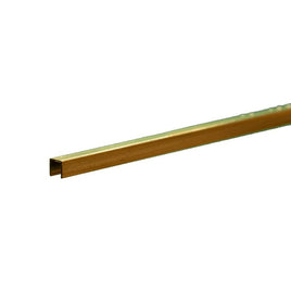 K & S Metals - Brass Channel: 0.014" Wall - 1/8" X 1/8" Leg Lengths - 12" Long - Hobby Recreation Products