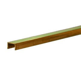 K & S Metals - Brass Channel: 0.014" Wall - 3/16" X 1/8" Leg Lengths- 12" Long - Hobby Recreation Products