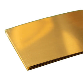K & S Metals - Brass Sheet: 0.005" Thick x 4" Wide x 10" Long - Hobby Recreation Products