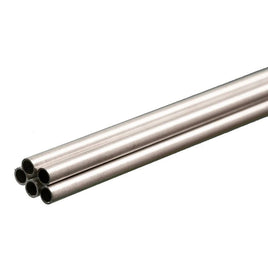 K & S Metals - Round Aluminum Tube: 5/32" OD x 0.014" Wall x 36" Long - Hobby Recreation Products