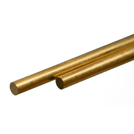K & S Metals - Round Brass Rod: 0.114" OD x 12" Long - Hobby Recreation Products