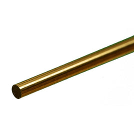 K & S Metals - Round Brass Rod: 1/8" OD x 12" Long - Hobby Recreation Products