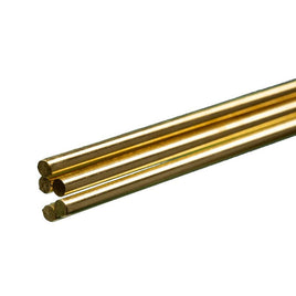 K & S Metals - Round Brass Rod: 1/8" OD x 36" Long - Hobby Recreation Products