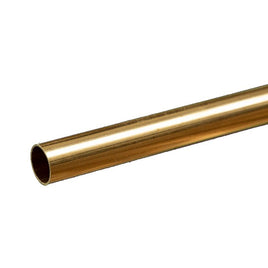 K & S Metals - Round Brass Tube: 11/32" OD x 0.014" Wall x 12" Long - Hobby Recreation Products
