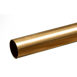 K & S Metals - Round Brass Tube: 1/2" OD x 0.014" Wall x 12" Long - Hobby Recreation Products