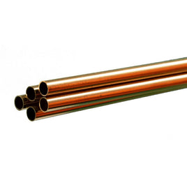 K & S Metals - Round Brass Tube: 1/4" OD x 0.014" Wall x 36" Long - Hobby Recreation Products