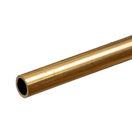 K & S Metals - Round Brass Tube: 1/4" OD x 0.029" Wall x 12" Long - Hobby Recreation Products