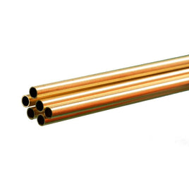 K & S Metals - Round Brass Tube: 3/16" OD x 0.014" Wall x 36" Long - Hobby Recreation Products