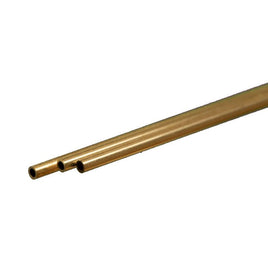 K & S Metals - Round Brass Tube: 3/32" OD x 0.014" Wall x 12" Long - Hobby Recreation Products