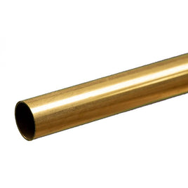 K & S Metals - Round Brass Tube: 3/8" OD x 0.014" Wall x 12" Long - Hobby Recreation Products