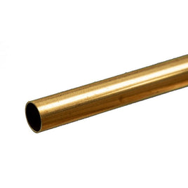 K & S Metals - Round Brass Tube: 5/16" OD x 0.014" Wall x 12" Long - Hobby Recreation Products