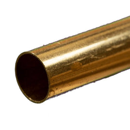K & S Metals - Round Brass Tube: 7/16" OD x 0.014" Wall x 12" Long - Hobby Recreation Products