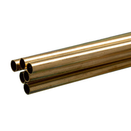 K & S Metals - Round Brass Tube: 7/32" OD x 0.014" Wall x 36" Long - Hobby Recreation Products