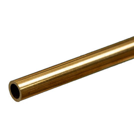 K & S Metals - Round Brass Tube: 7/32" OD x 0.029" Wall x 12" Long - Hobby Recreation Products
