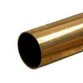 K & S Metals - Round Brass Tube: 9/16" OD x 0.014" Wall x 12" Long - Hobby Recreation Products