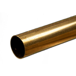 K & S Metals - Round Brass Tube: 9/32" OD x 0.014" Wall x 12" Long - Hobby Recreation Products