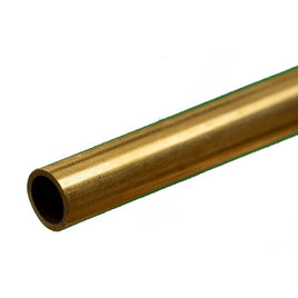 K & S Metals - Round Brass Tube: 9/32" OD x 0.029" Wall x 12" Long - Hobby Recreation Products