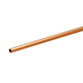 K & S Metals - Round Copper Tube: 1/8" OD x 0.014" Wall x 12" Long - Hobby Recreation Products