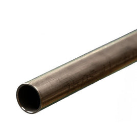 K & S Metals - Round Stainless Steel Tube: 7/16" OD x 22 Gauge x 12" Long - Hobby Recreation Products