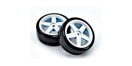 Kyosho - Premounted Drift Tire, 5-Spoke White, 2pcs - Hobby Recreation Products
