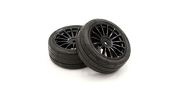 Kyosho - Premounted Tire, 15-Spoke (M), Black, for FZ02, 2pcs - Hobby Recreation Products