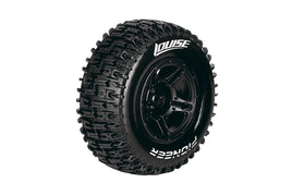 Louise R/C - SC-Pioneer 1/10 Short Course Tires, Soft, 12, 14 & 17mm Removable Hex on Black Rim (2) - Hobby Recreation Products