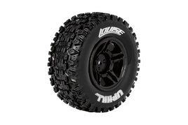 Louise R/C - SC-Uphill 1/10 Short Course Tires, Soft, 12, 14 & 17mm Removable Hex on Black Rim (2) - Hobby Recreation Products