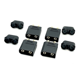 Maclan Racing - XT90 Connectors, Black, w/ 4 Male Plugs - Hobby Recreation Products