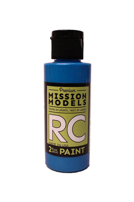 Mission Models - Water-based RC Paint, 2 oz bottle, Fluorescent Racing Blue - Hobby Recreation Products
