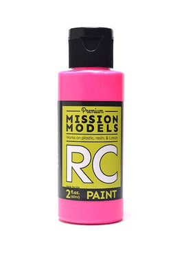 Mission Models - Water-based RC Paint, 2 oz bottle, Fluorescent Racing Pink - Hobby Recreation Products
