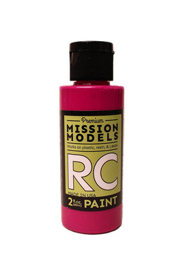 Mission Models - Water-based RC Paint, 2 oz bottle, Fluoresent Racing Berry - Hobby Recreation Products