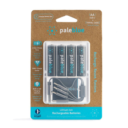 PALE BLUE EARTH - Pale Blue Lithium Ion Rechargeable AA Batteries 4pk - Hobby Recreation Products