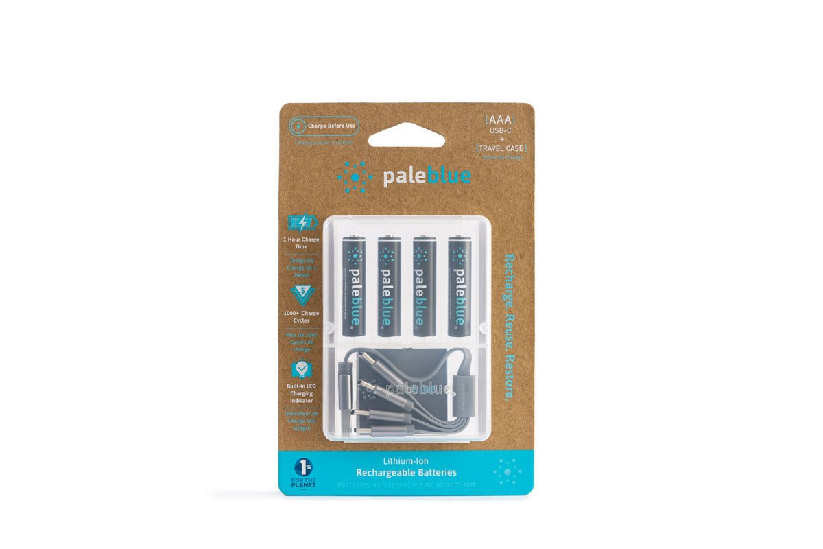 Pale Blue Li-Ion Rechargeable AAA Battery USB-C | Amsterdam