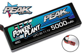 Peak Racing - Power Plant 5000 11.1V 45C Lipo Battery w/ Deans Connector - Hobby Recreation Products