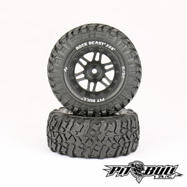 Pit Bull Tires - Pre-Mounted, 2.2/3.0, Rock Beast XOR B/SC (Basher Edition), Short Course Tires, Basher Kompound, (2) - Hobby Recreation Products