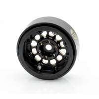 Power Hobby - 1.0" Black Brass Beadlock Crawler Wheels, for, 1/24 Axial SCX24 - Hobby Recreation Products
